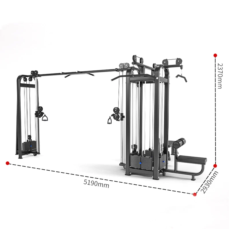 Commercial Custom commercial features Stack Gym weights Standard weight lifting multi training 8 multi stations