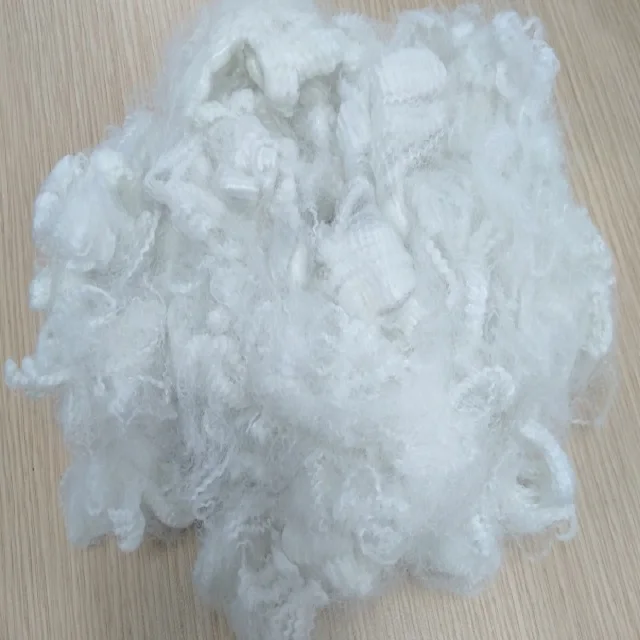Vikohasan 6D Solid White Synthetic Fiber 100% Polyester Staple GRS Recycled Manufacturer for Stuffing Stable Type