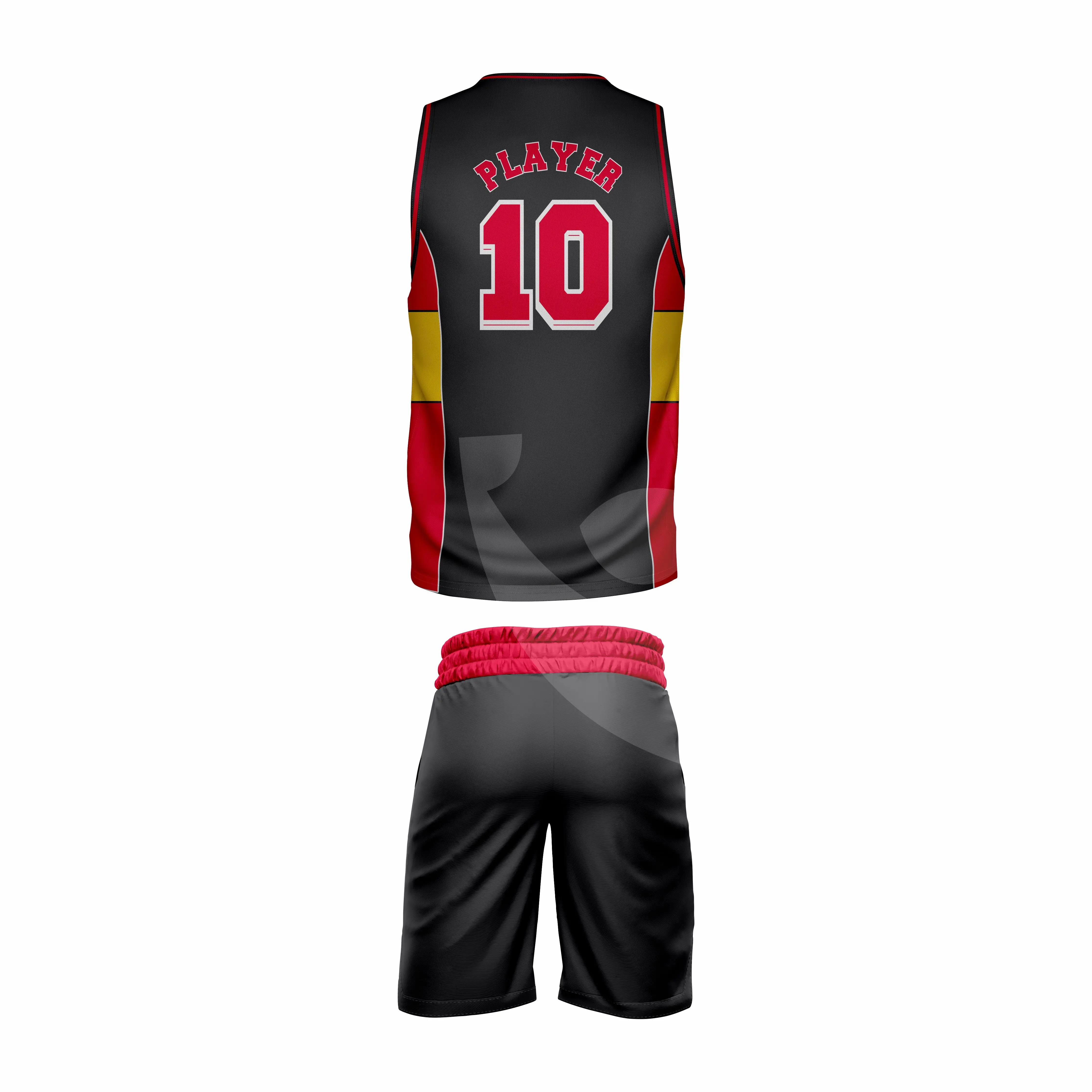 Men Custom Sublimation Basketball Uniforms Tackle Twill Uniform Design red College Basketball Referee Uniform