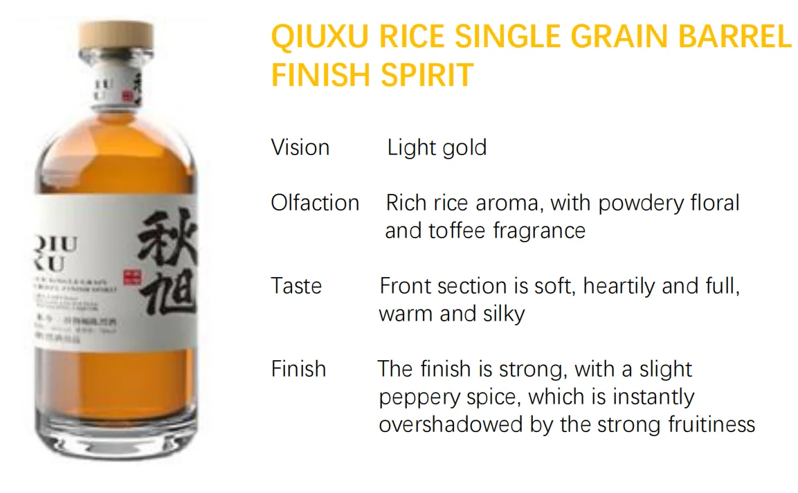 Exclusive Chinese design High Quality QIUXU Rice Single Grain Barrel Finish Spirit