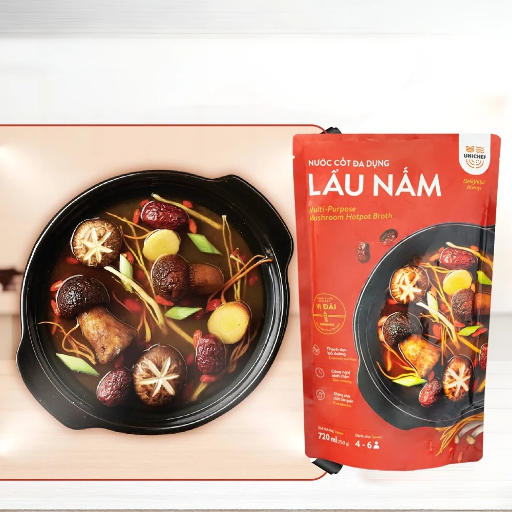 Hotpot Soup Base Fast Delivery Mushroom Hotpot Broth Unique Flavor Instant Soup Ingredients Wholesale Vietnam Manufacturer