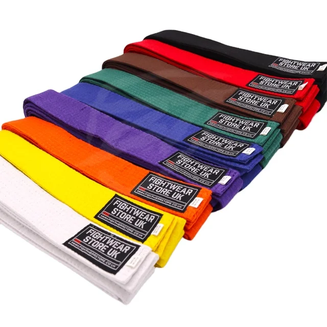 Brand New customized Martial Arts Belts Martial arts wear 100% cotton Belt Light Weight Karate belts 2023