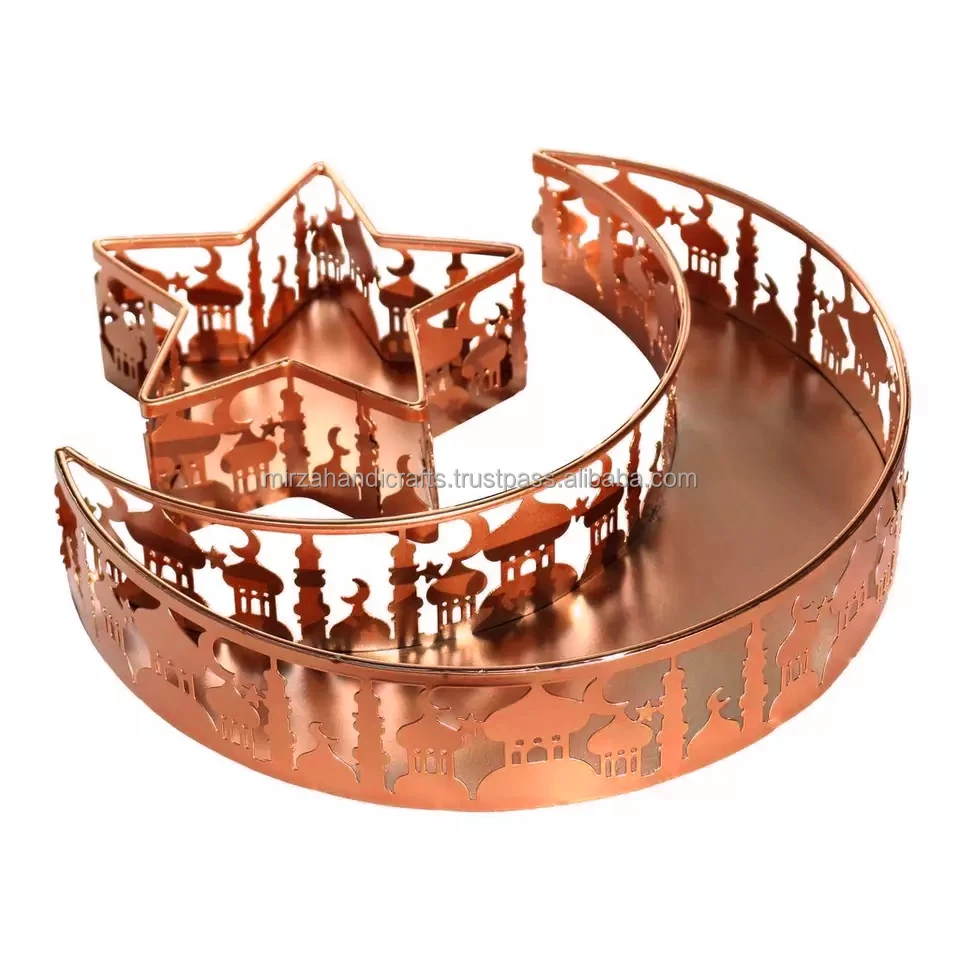 oon Tray Ramadan Eid Mubarak Trays Platters Moon Dinner Plate Tableware Dessert Food Serving Tray Ramadan Muslim Islamic Party