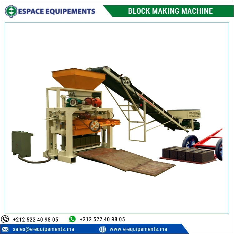 Easy Operational 15Mpa Rated Pressure Semi-automatic Cement Concrete Hollow Blocks, Solid Block, Paving Brick Making Machine