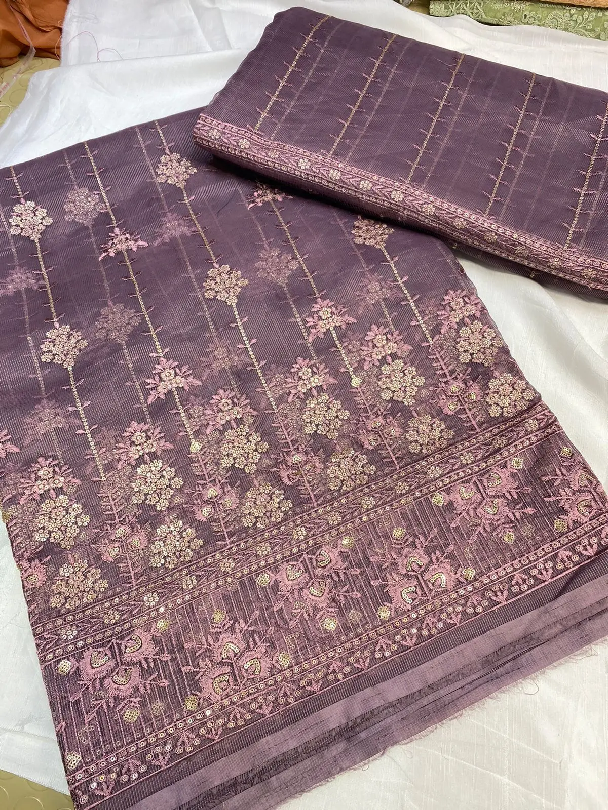 Ssumaira Collection 3 Piece Unstitched Ladies Suits Luxury Embroidered Sequins and Zari Khaadi Net Summer Season Fabric