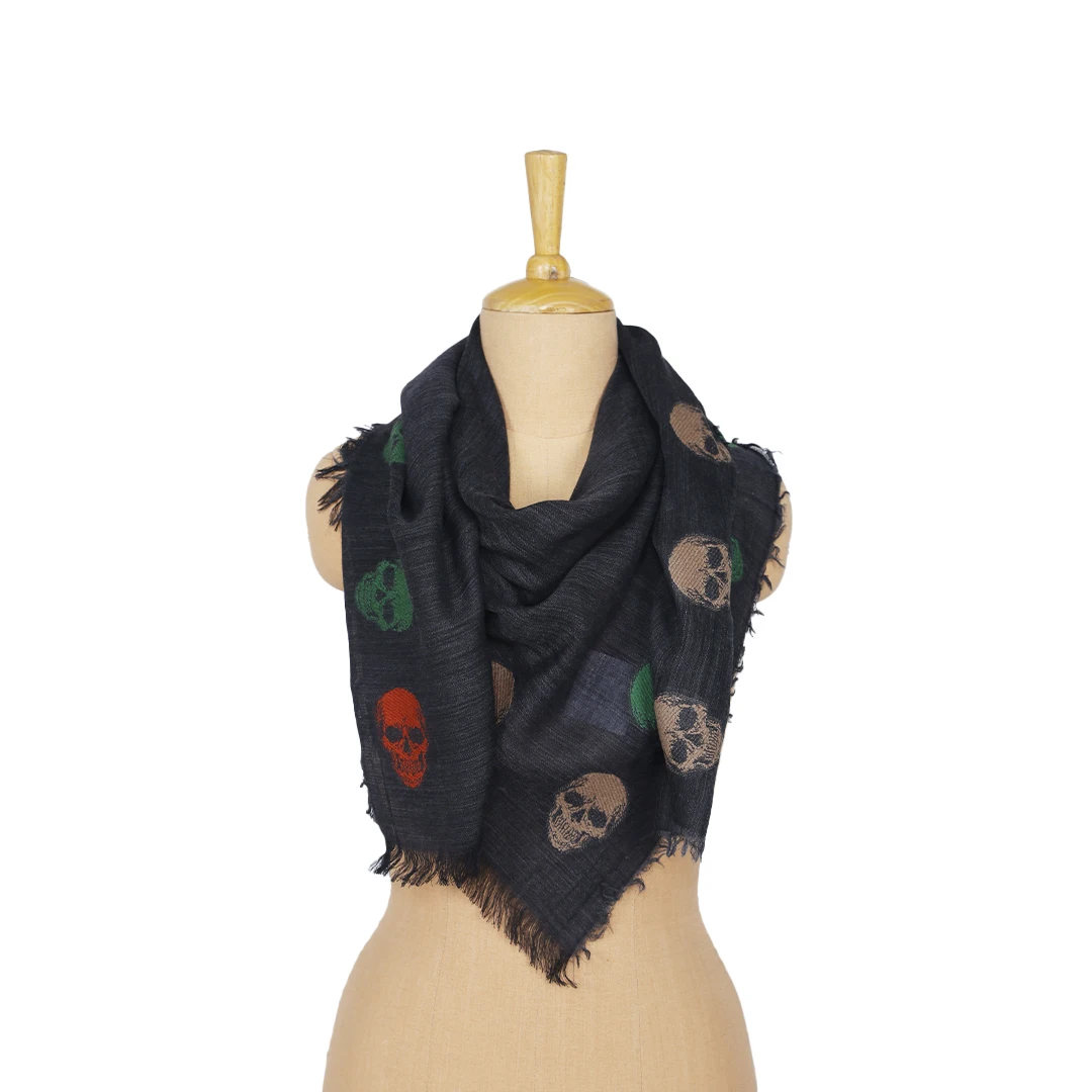 Premium Quality Jacquard Square Scarf for Girls and Ladies Handmade with Cartoon Print Latest Design Handkerchiefs