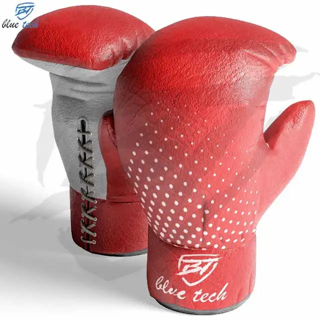 Design Your Own Design Factory Fighter Ufc Training Genuine Cowhide Leather Mma Muay Thai Fighting Sparring Gloves 2024