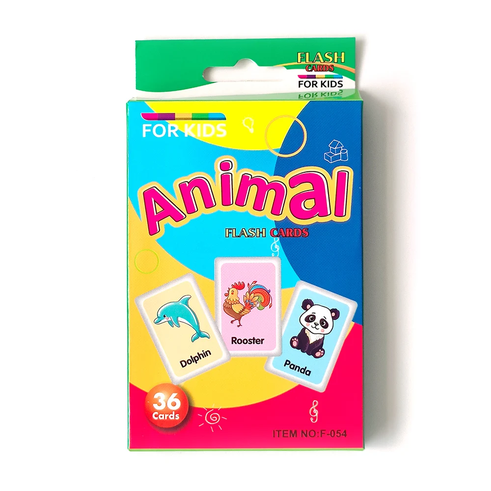 Flash cards for kids educational montessori educational toys animal baby games flash cards/cognitive cards