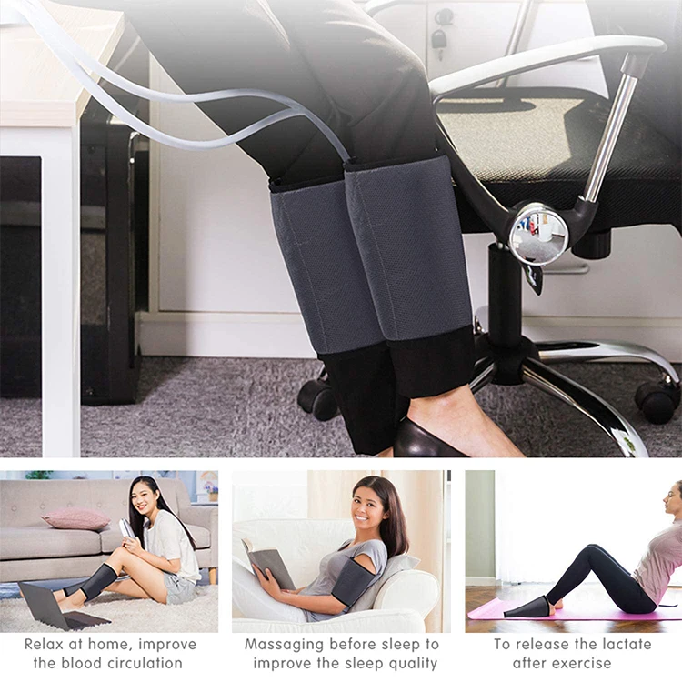 Professional manufacturer air pressure compression massage modes 3 intensities heated leg and calf massager