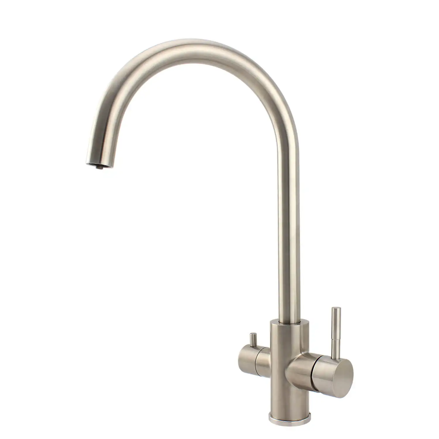 DOGO 3-Way Kitchen Curved Faucet Lead Free AISI 304 Stainless Steel Tap Rotatable 3 in 1 Kitchen Filter Taps
