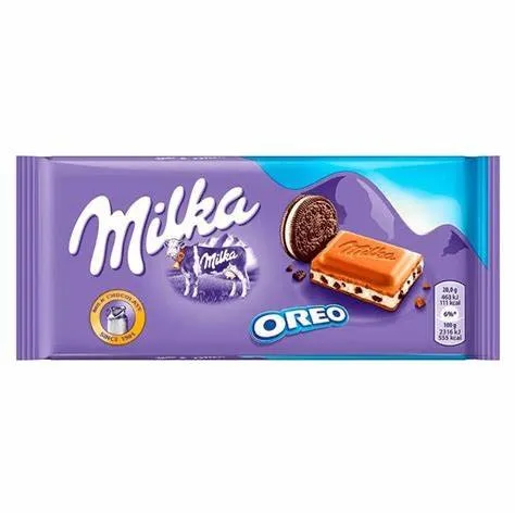 Hot Selling Cheap Chocolate Milk Chocolate MILKA Oreo, 100 g for sale and export