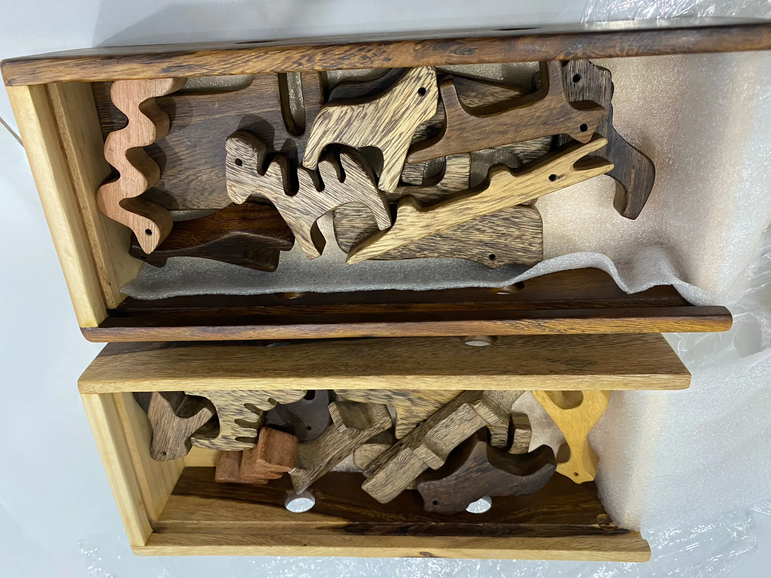 New Design Kids Educational Wooden Animal Toys Carved From Natural Wood From Vietnam with Colorful Designs