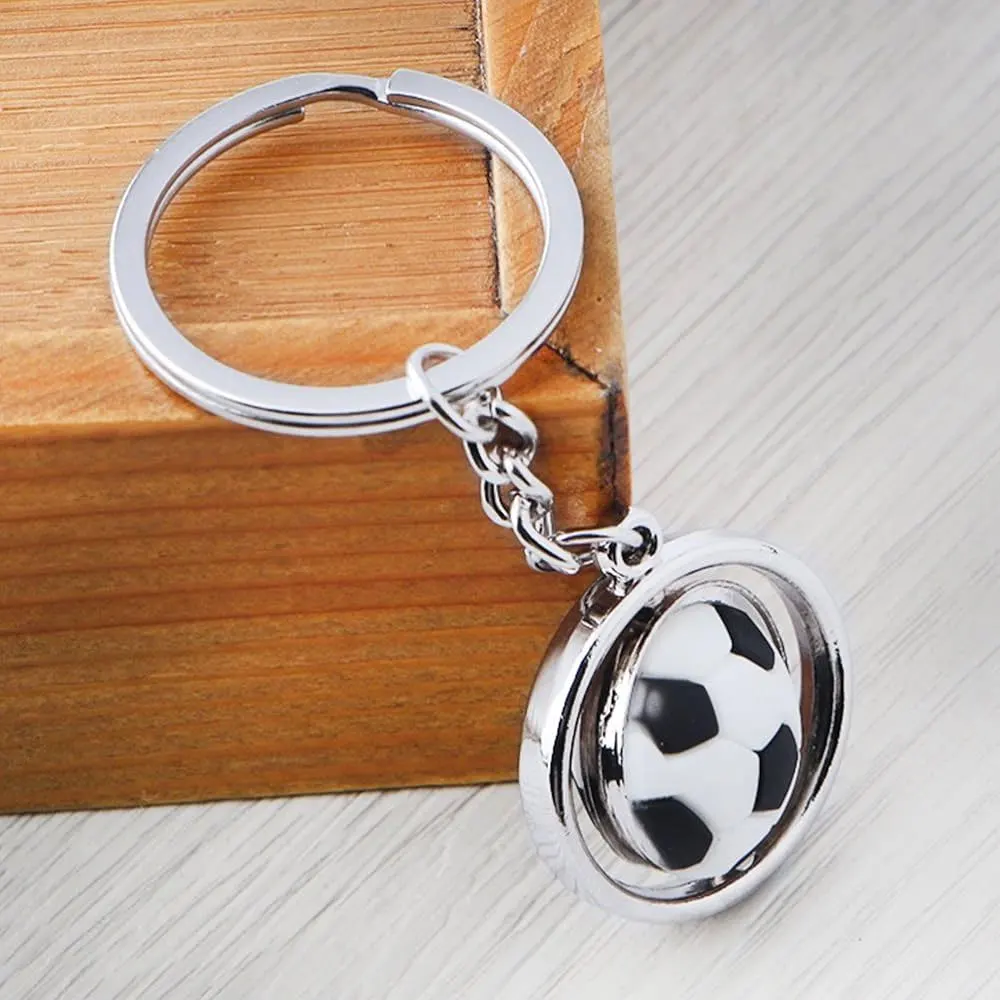 Customized plastic 3D football Keychain soccer key chain mini keychain PVC Keychain Custom Logo 3D Football Ball
