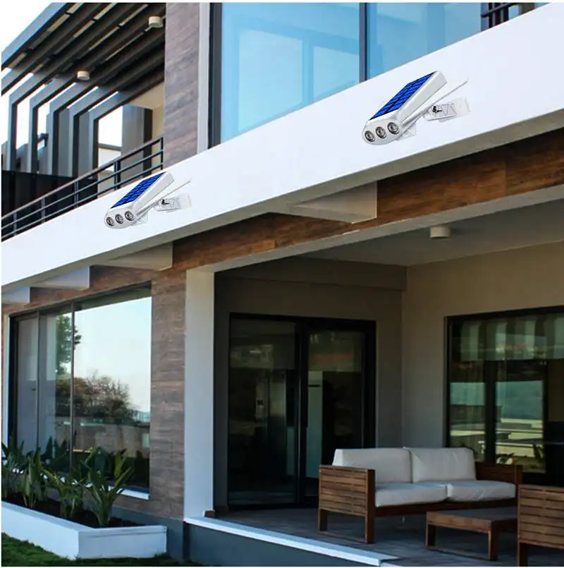 Solar Wall Light Outdoor Motion Sensor Street Lamps 3 Lights Modes Waterproof Pathway Spotlight for Patio Yard Garden Solar Lamp