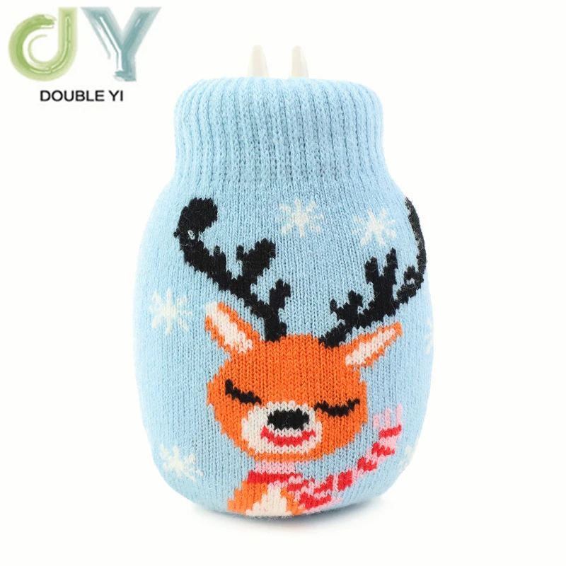 Custom Hot Water Bottle with Knit Cover 320ml Rubber Water Bags Hot and Cold Therapy Water Warmer