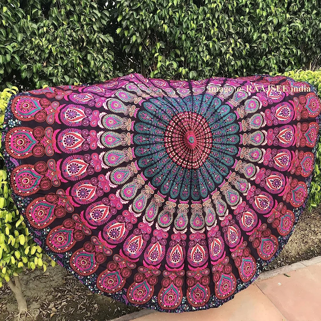 Indian Round Mandala Tapestry Yoga mat picnic Towel Gypsy Yoga Tapestry Mandala Wall Hanging mandala Round ethnic decorative art