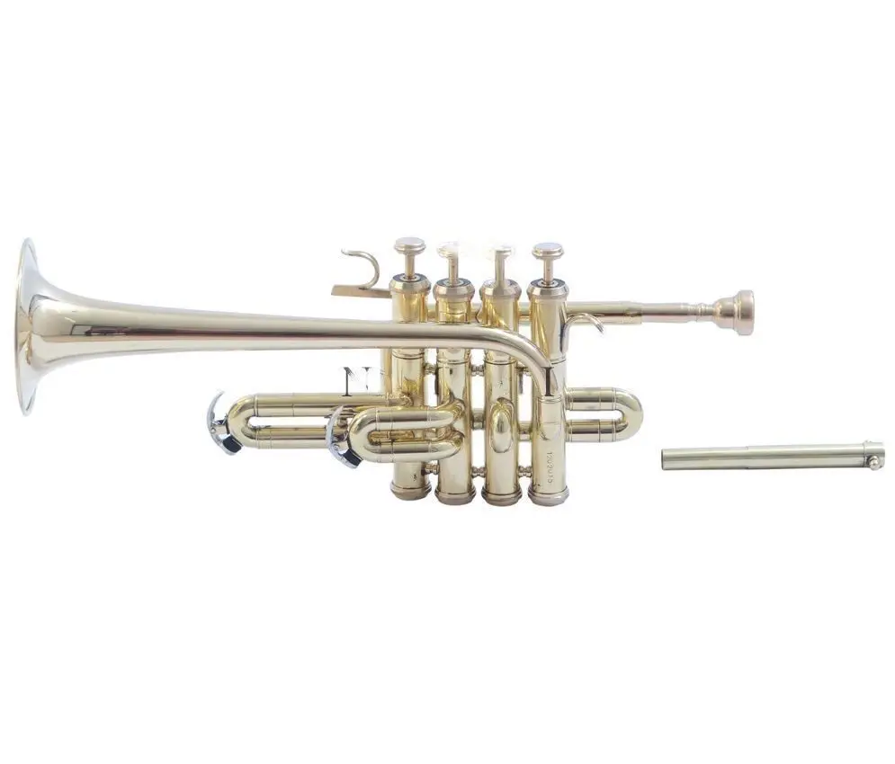 Piccolo Trumpet Bb Pitch Brass With Hard Case and Mouthpiece Premium Quality Brass Made Musical Instrument by SONOROUS EXPORTS