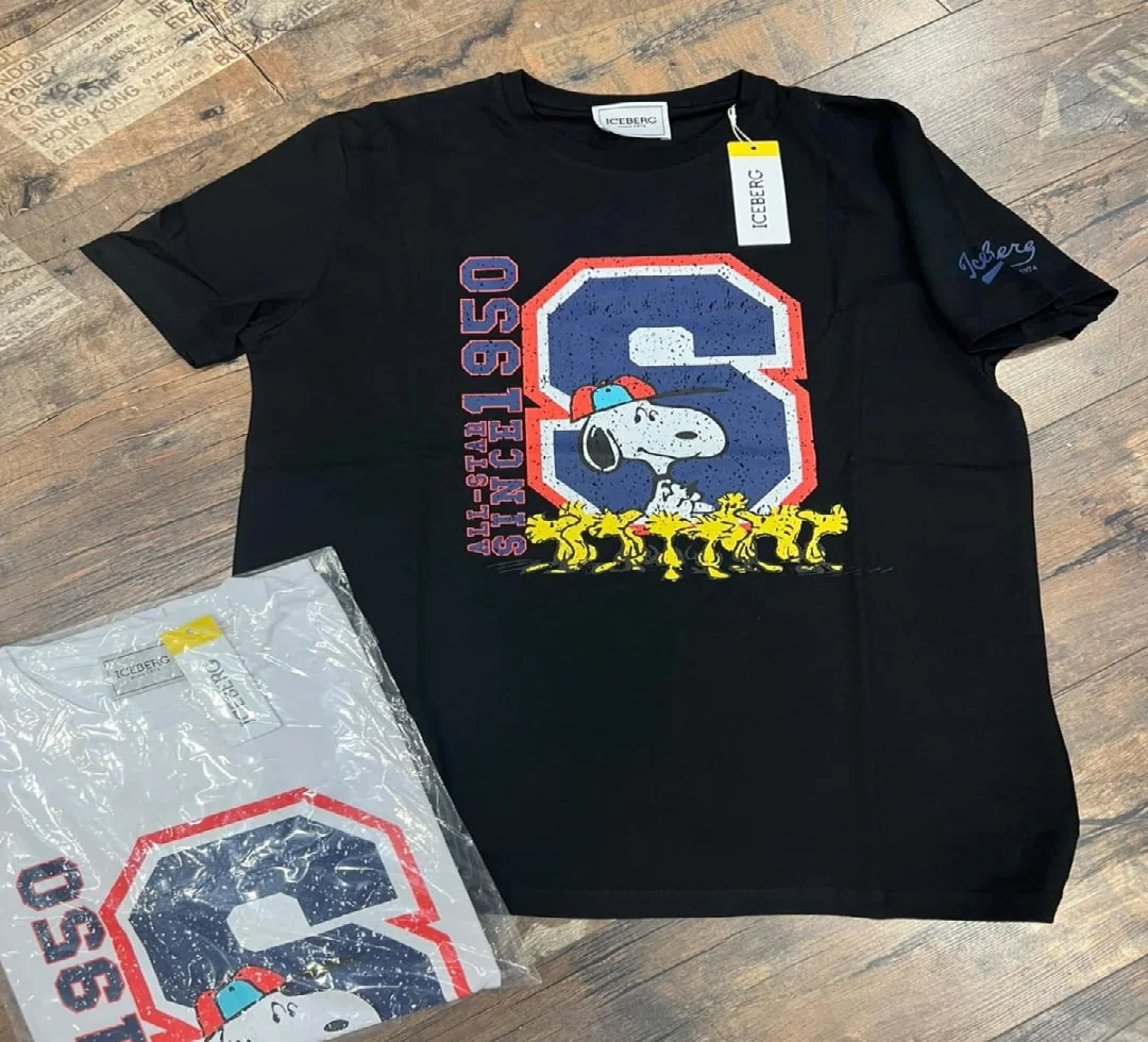 ICEBERG Original T-shirt New Reslot, wholesale FREEZEMAX X PEANUTS Men Graphic T-shirt product of Turkey