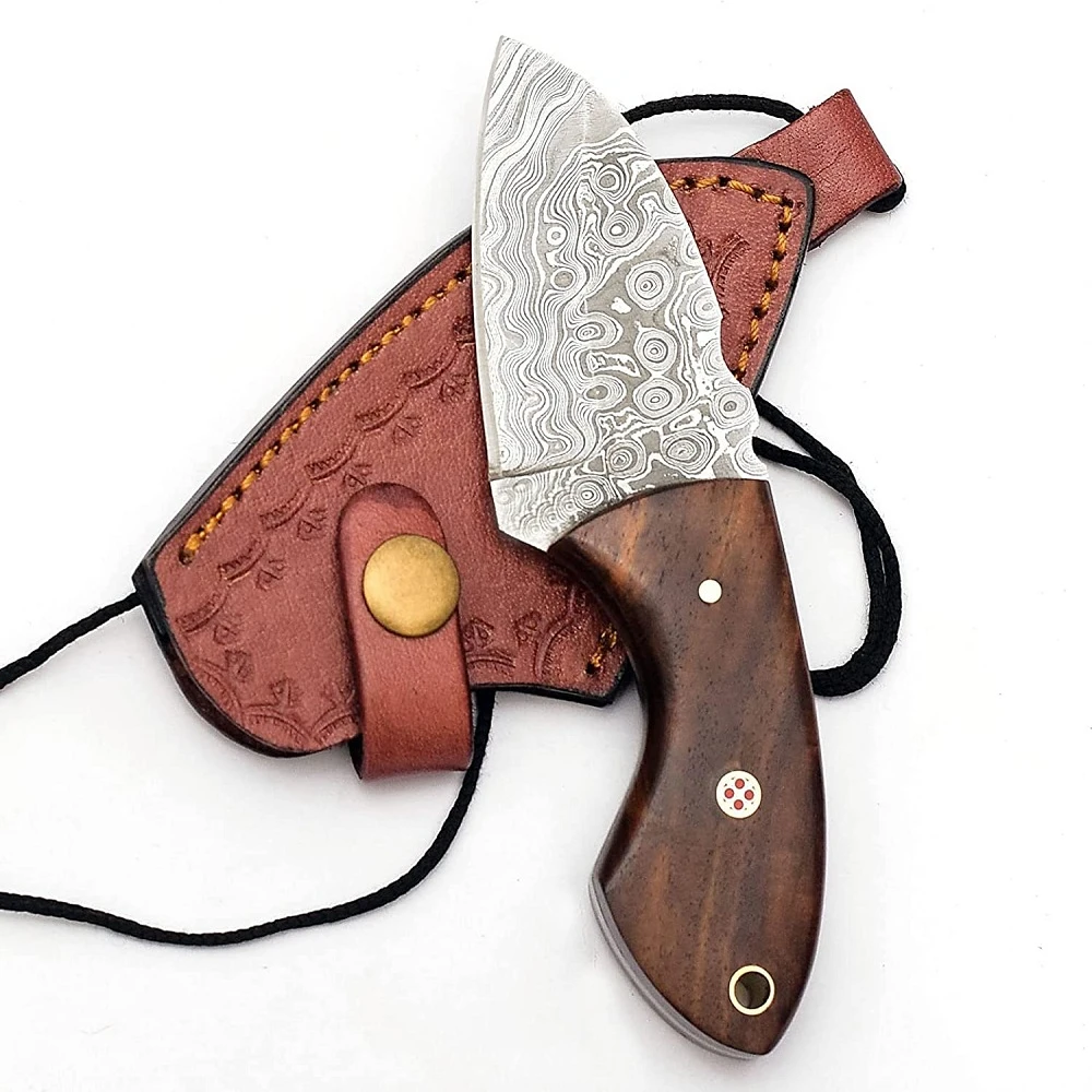 OEM Custom Size Premium Style Hook Fixed Blade Knife Stag Antler Hunting Camping Outdoor Survival Knives free leather sheath