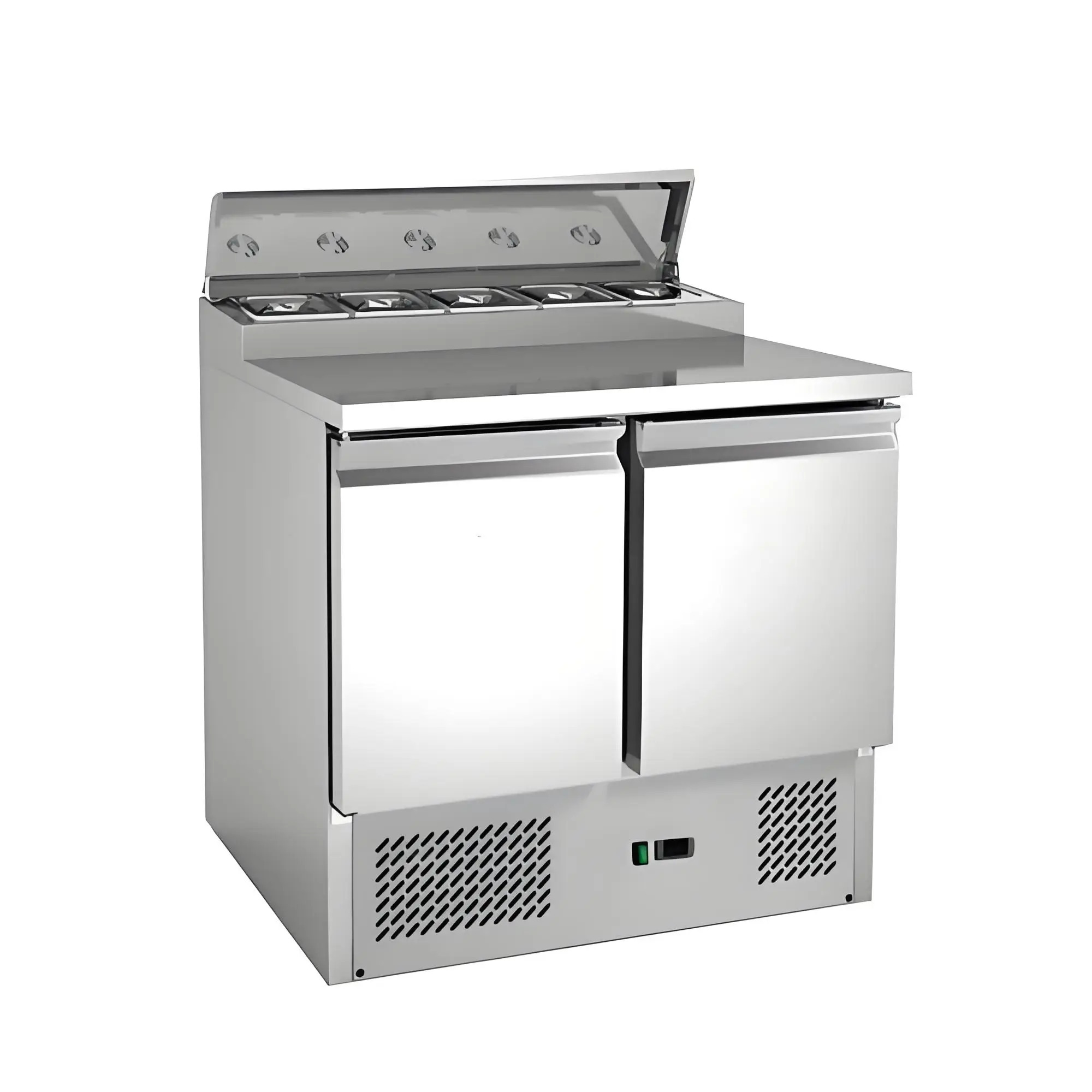 Factory Supply Fridge Freezer  wholesale  Commercial Pizza Prep Table fridge  High Quality double door freezer for Restaurant