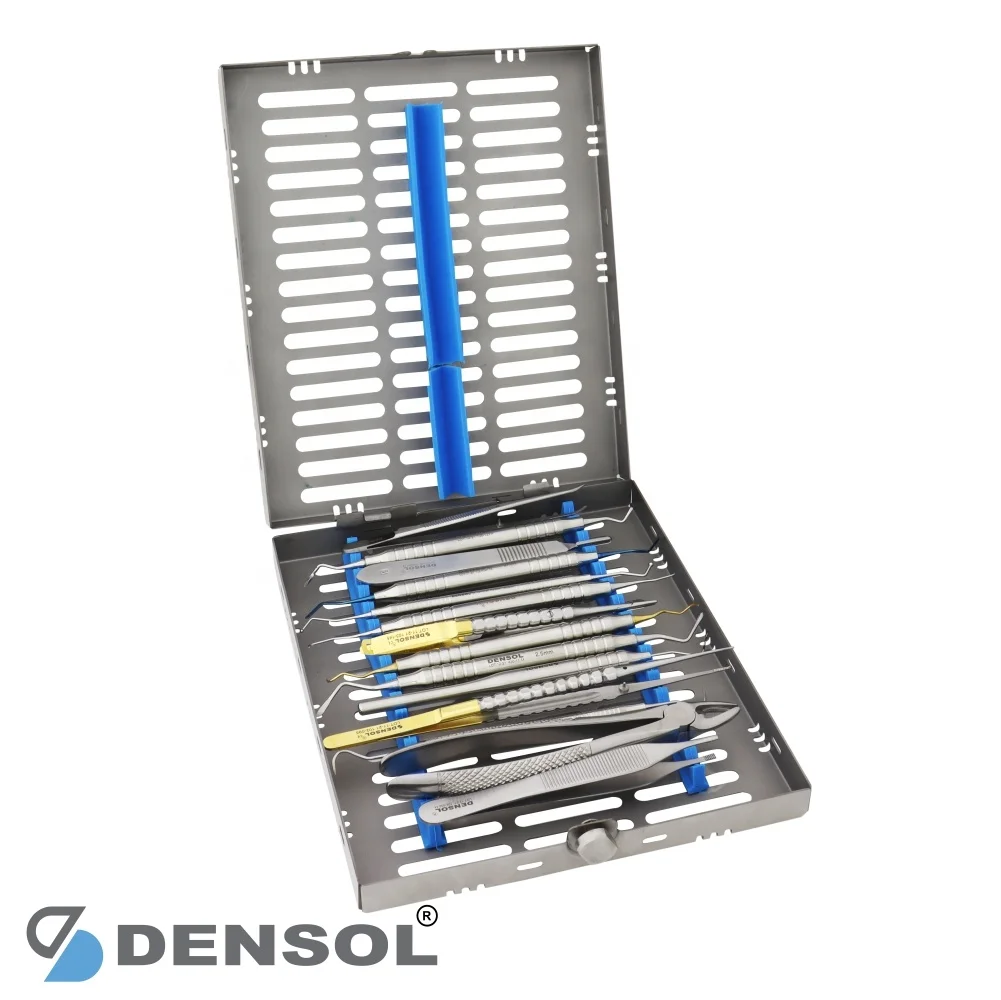 Dental Luxating Root Elevators Tooth Extracting Sets Kits Set of 7 Fine/sharp Titanium Blue Tip Elevator TGA Australia Approved