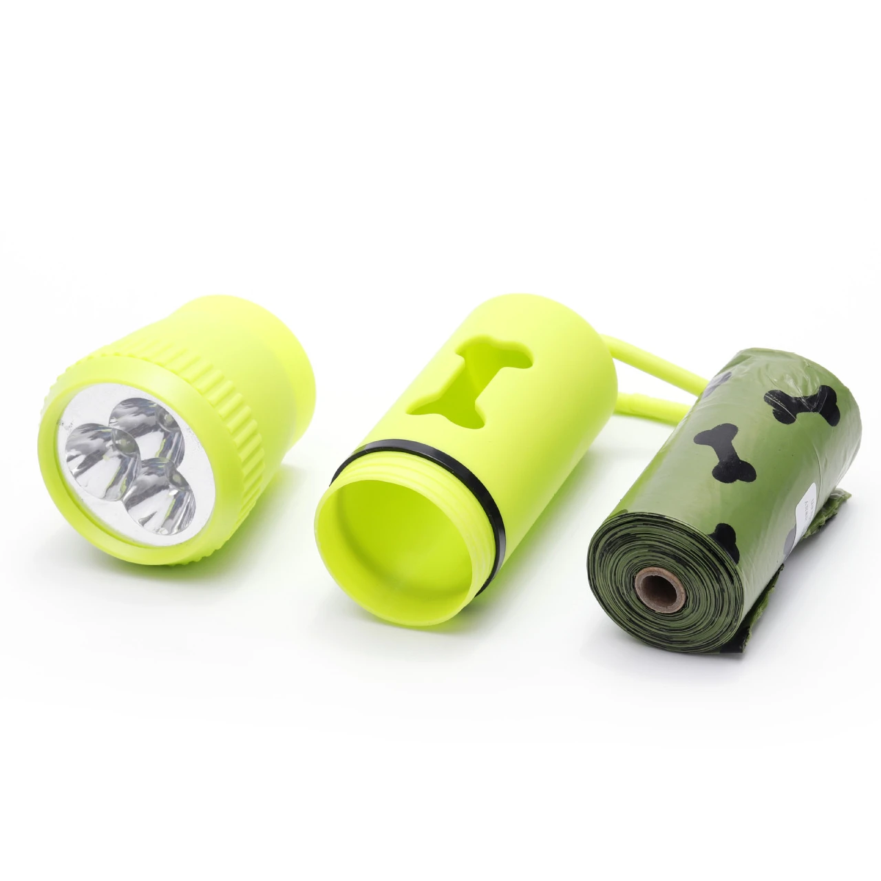 free sample custom dog poop waste bag and waterproof led light dispenser with hand hanitizer