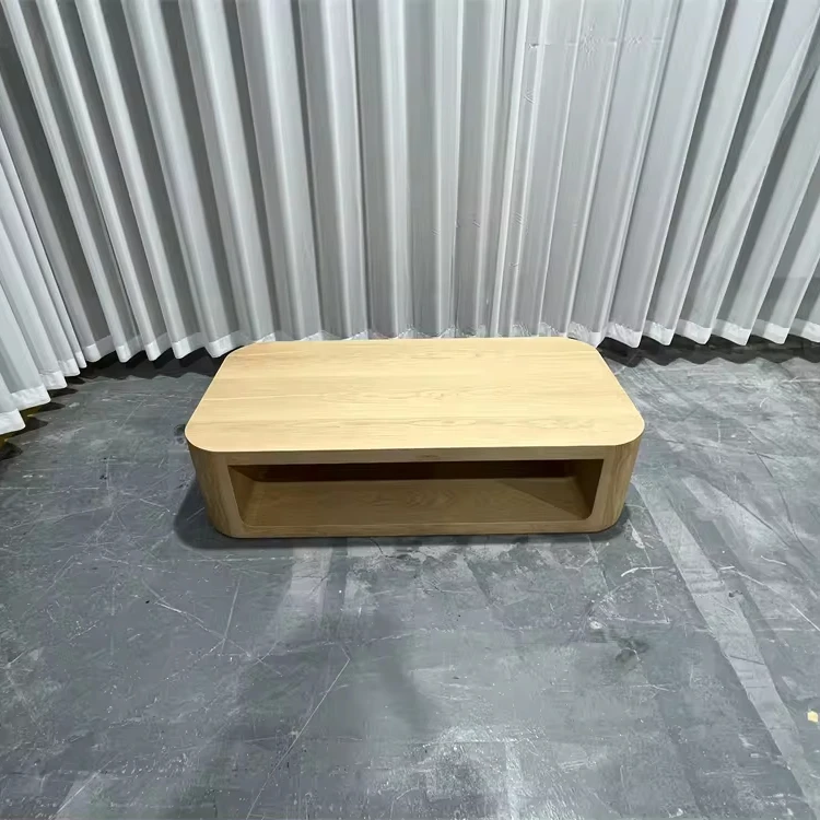 FERLY Modern American Style Living Room Furniture Wooden Coffee Tables Rectangular Solid Wood Coffee Table