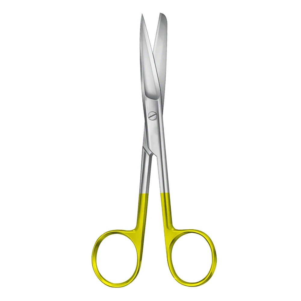 Wholesale Half-Gold Metal Steel Surgical Scissors Sharp Tip and Smooth Edge for Nursing Operation Room Use Dressing Scissor