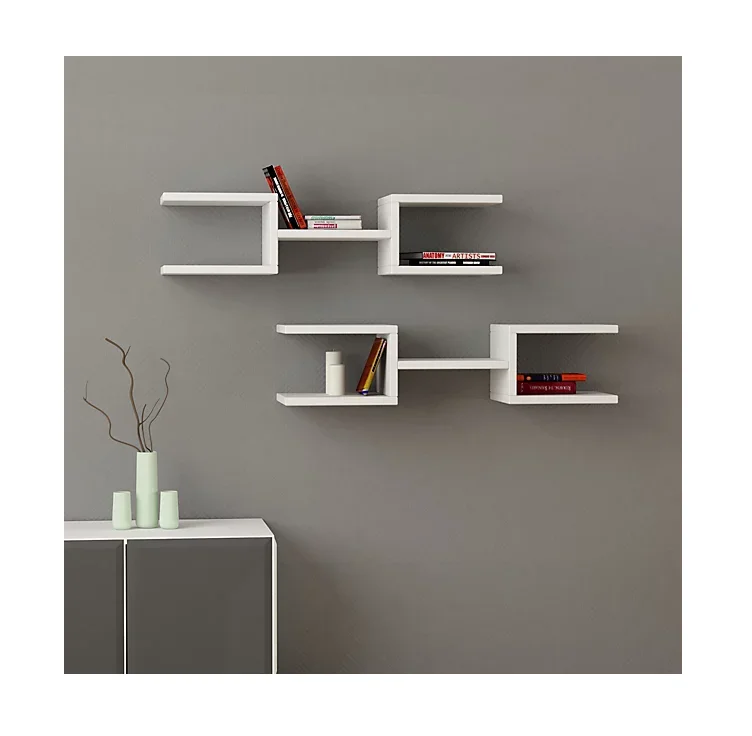 New design wood wall shelf handicraft 3 compartment and square shape wood wall shelf at wholesale price