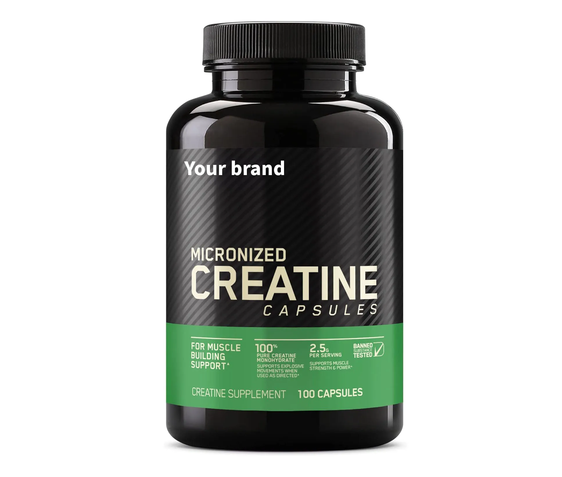 Creatine Monohydrate Capsule Vegan Health Supplement OEM ODM Private Label HALAL