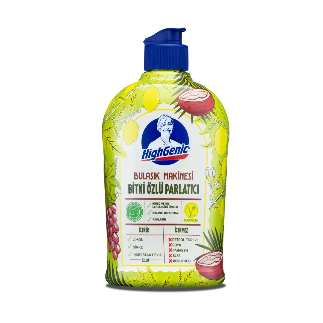 HIGHGENIC- Plant Based Rinse Aid for Dishwashers 500 ml Shining Effect for Dishwashing Wholesale