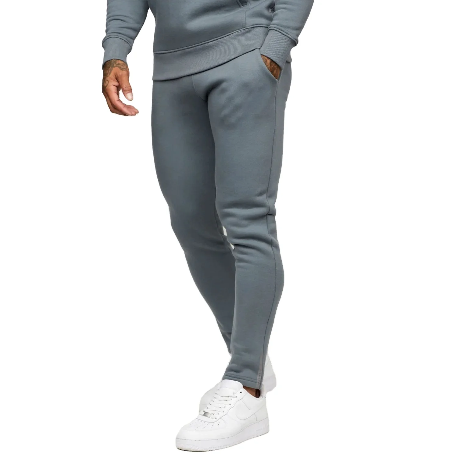 High Quality Cotton Slim Fit Oversize Pullover Luxury Cheap Blank Man Custom Logo Sweatpants Set Satin Line Hoodies