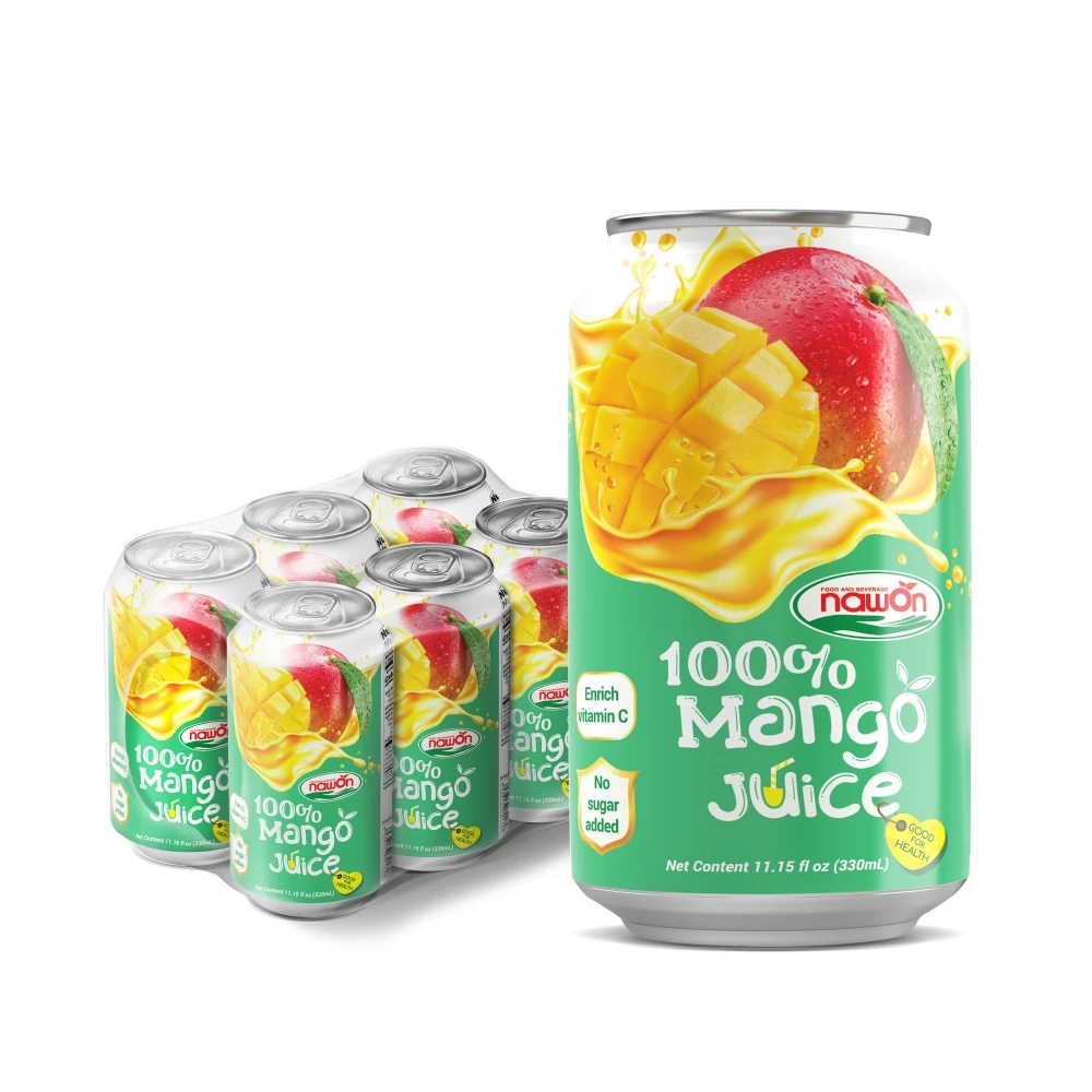 Vietnam 100% Mango Juice Drinks Mixed Fruit Juice Canned 330ml Premium Quality HALAL Beverage Factory Price