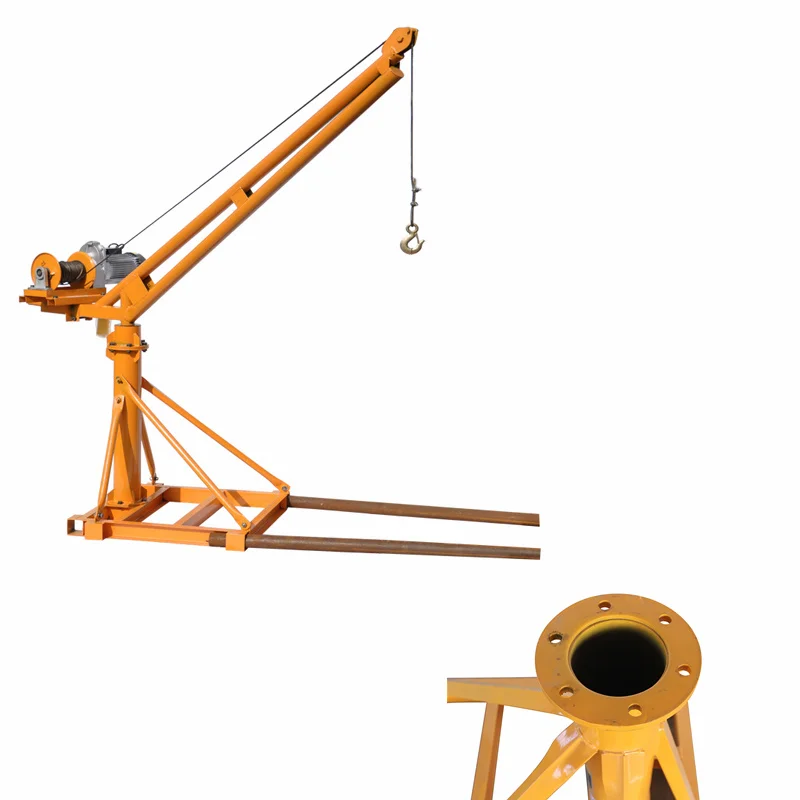 360 Degree Rotating Lifting Construction Material Small Mini Crane
