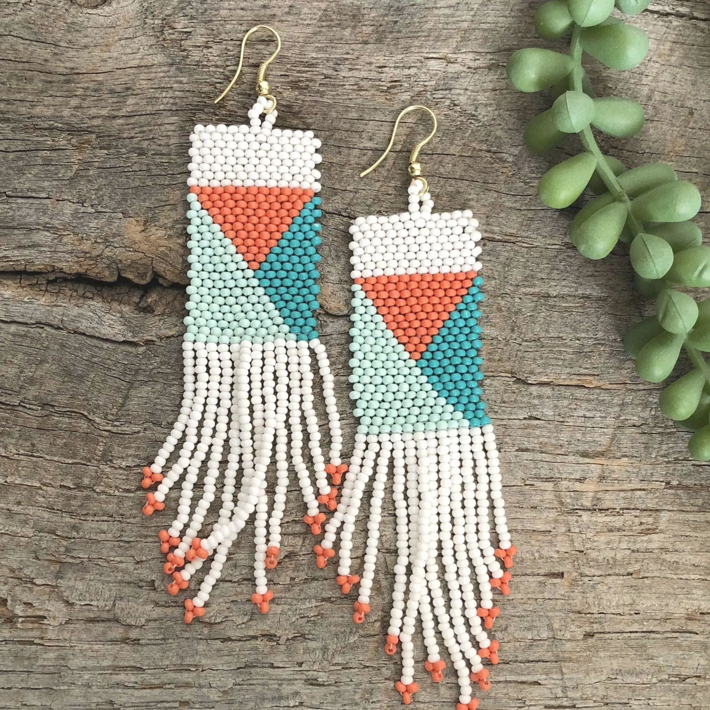 Multicolor Fringe Seed Beads Earrings Miyuki glass beads Fashion Earring boho earrings