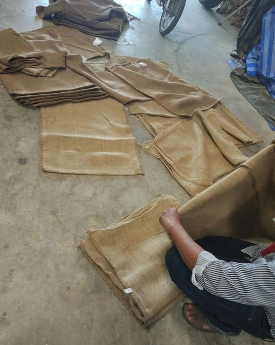 jute bags wholesale coffee beans Packaging Bag Black Yellow Green Gift Telephone Custom Orange Embroidery