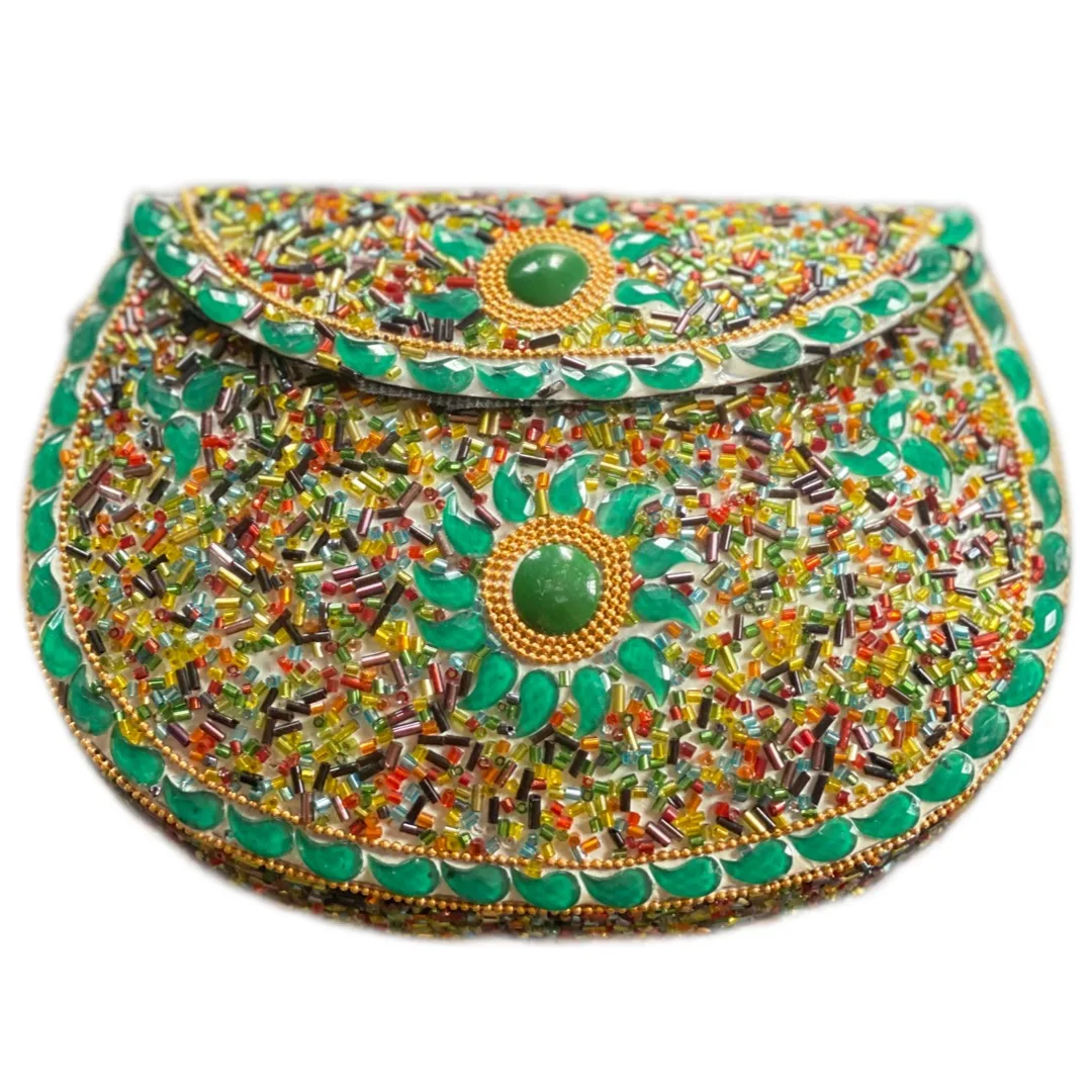 Handmade Ladies Clutch Bag With Stone