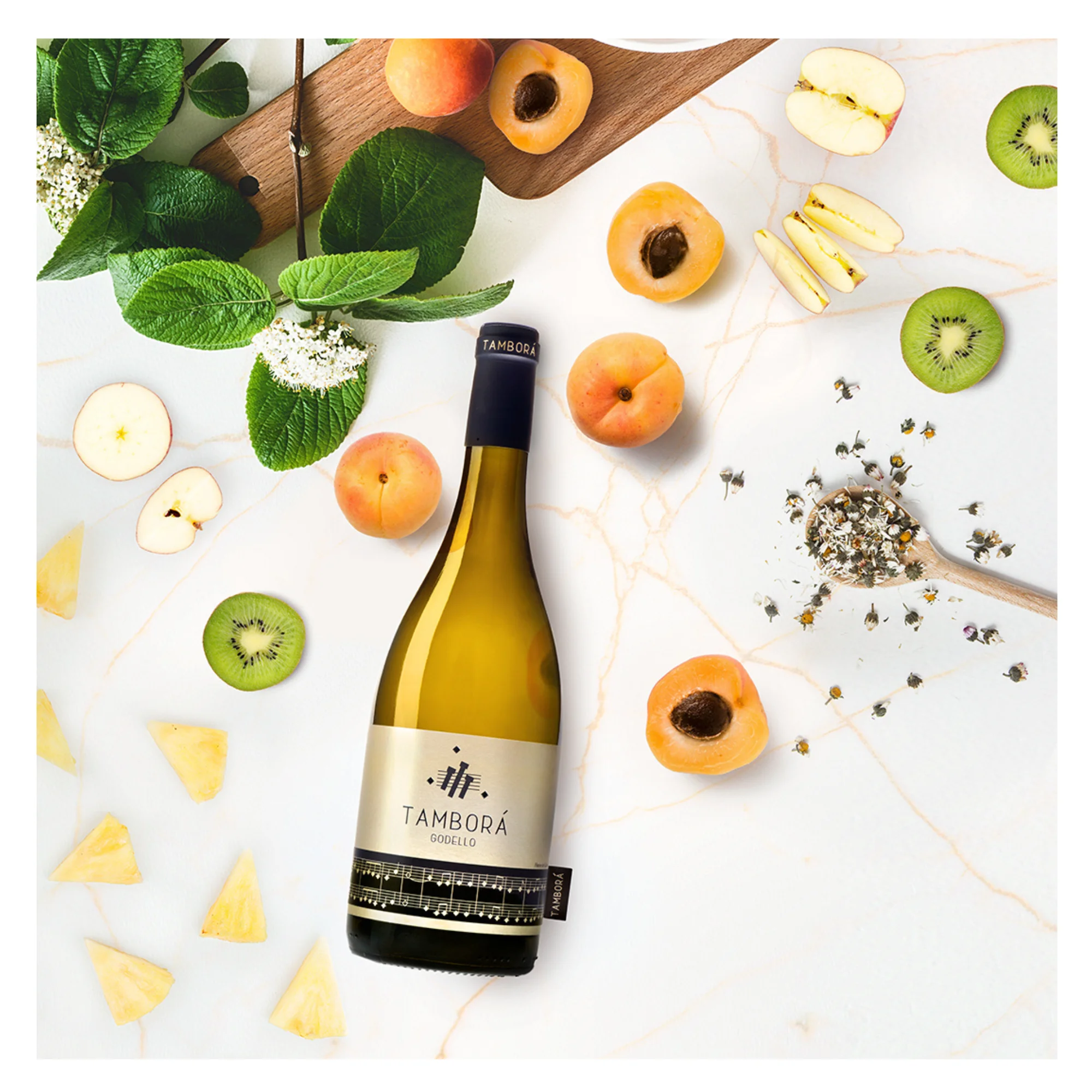 Белое вино из Испании | Tambora Godello DO Ribeiro | Премиум-продукт | Стеклянная бутылка 750 мл | Бренд Vina Costeira