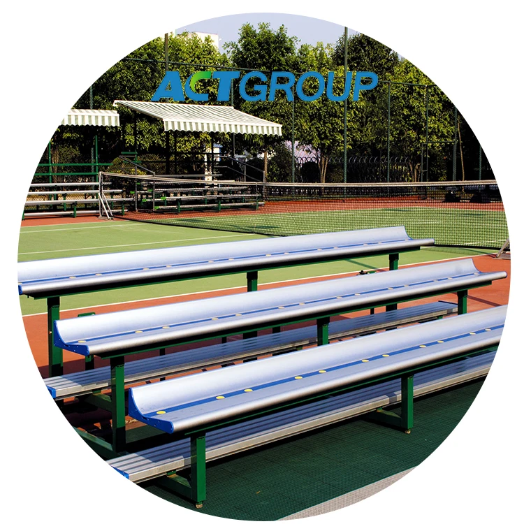 4 Row Aluminum bleacher with plastic seat for outdoor