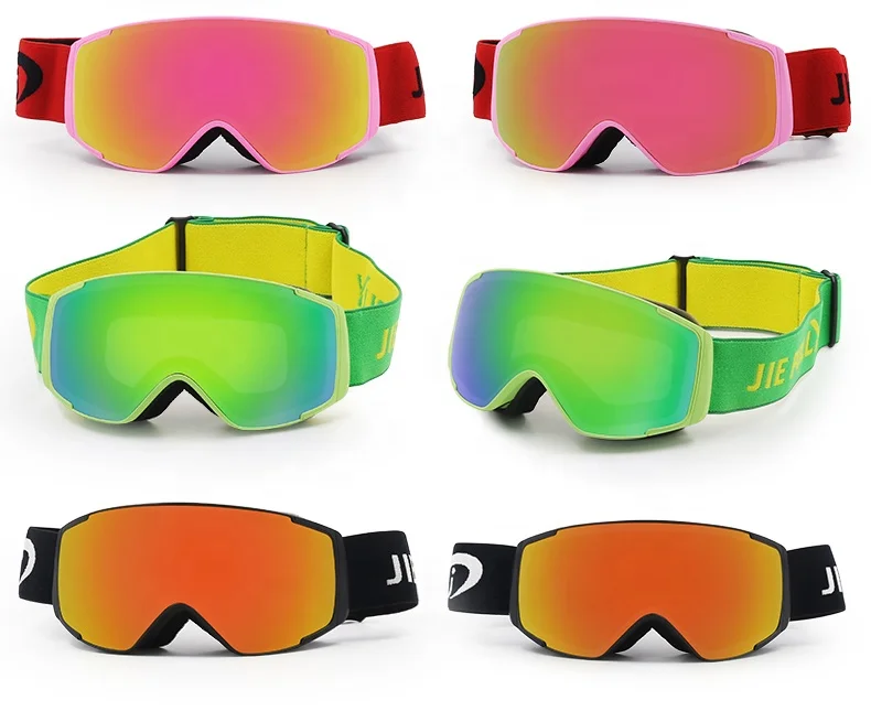 JIEPOLLY Fashion Wholesale Factory Children Anti-Fog Ski Googles Girl Snowboard Glasses Custom Brands Boy Kid Ski Snow Goggles