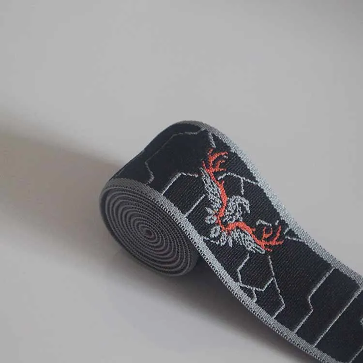 High Grade Preferable Pricing Elastic Band Custom Colorful Private Jacquard Elastic Web Band for Clothing