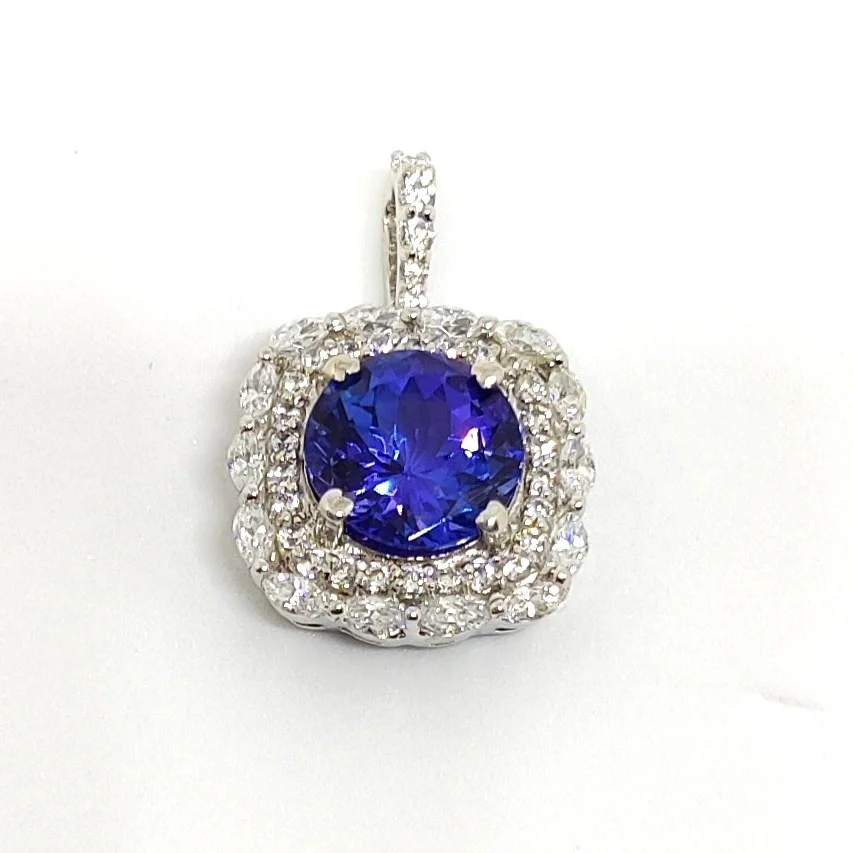 best quality tanzanite colored CZ gemstone jewelry rings wholesale women pure 925 sterling silver rings for beautiful ladies