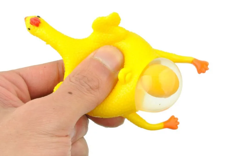 Fidget Toys Chicken Novelty Squeeze Laying Egg Hen Key chain Anti Anxiety Sensory Stress Relief Toys Best Seller