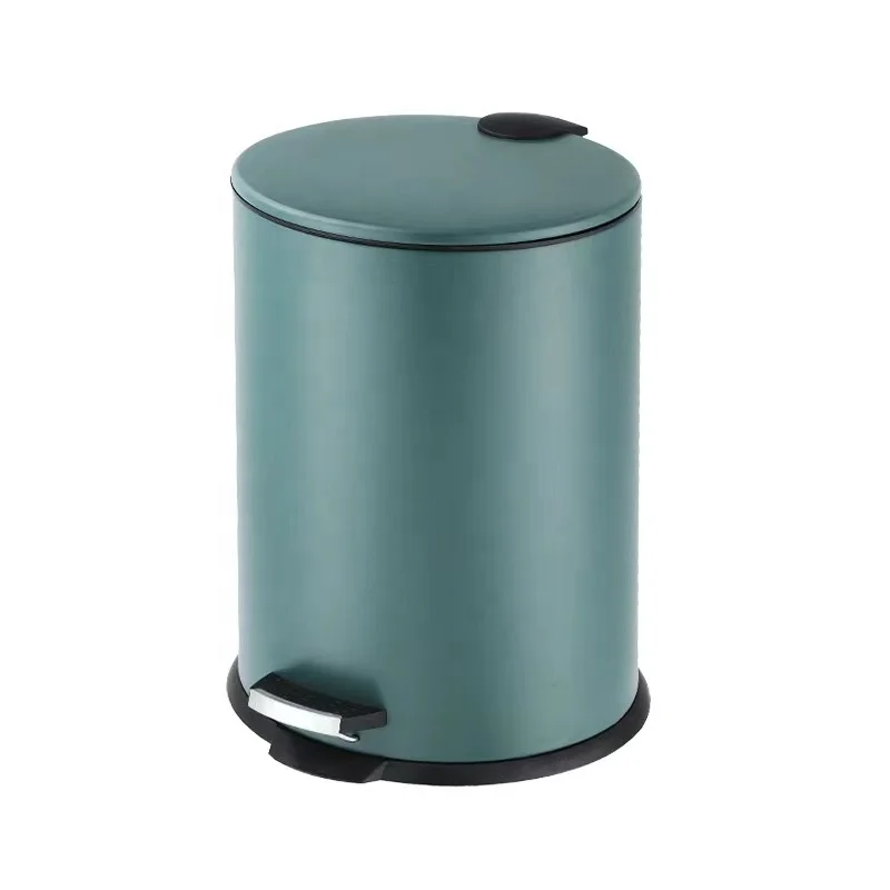 Kitchen bathroom Soft-Close Round Rust Protection 12 litres stainless steel step trash can