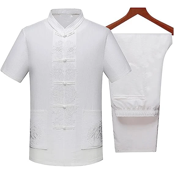 New Stylish Top Trendy Unisex Martial Arts Wear Equipment Solid Color Cotton Classic Comfortable Oversized Kung Fu Uniforms