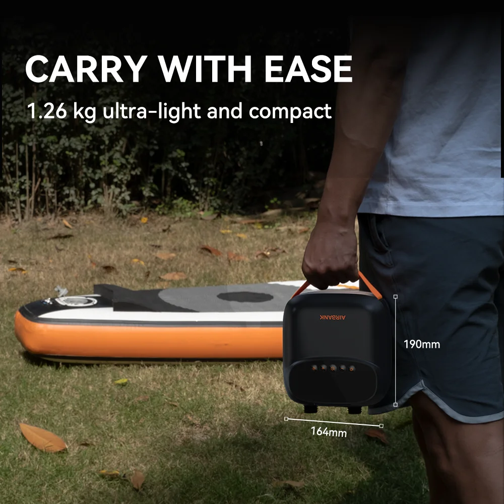 AIRBANK Digital Smart Inflation & Deflation Air Mattress Pump Electric Paddle Board Pump Mini Air Pump For Sup