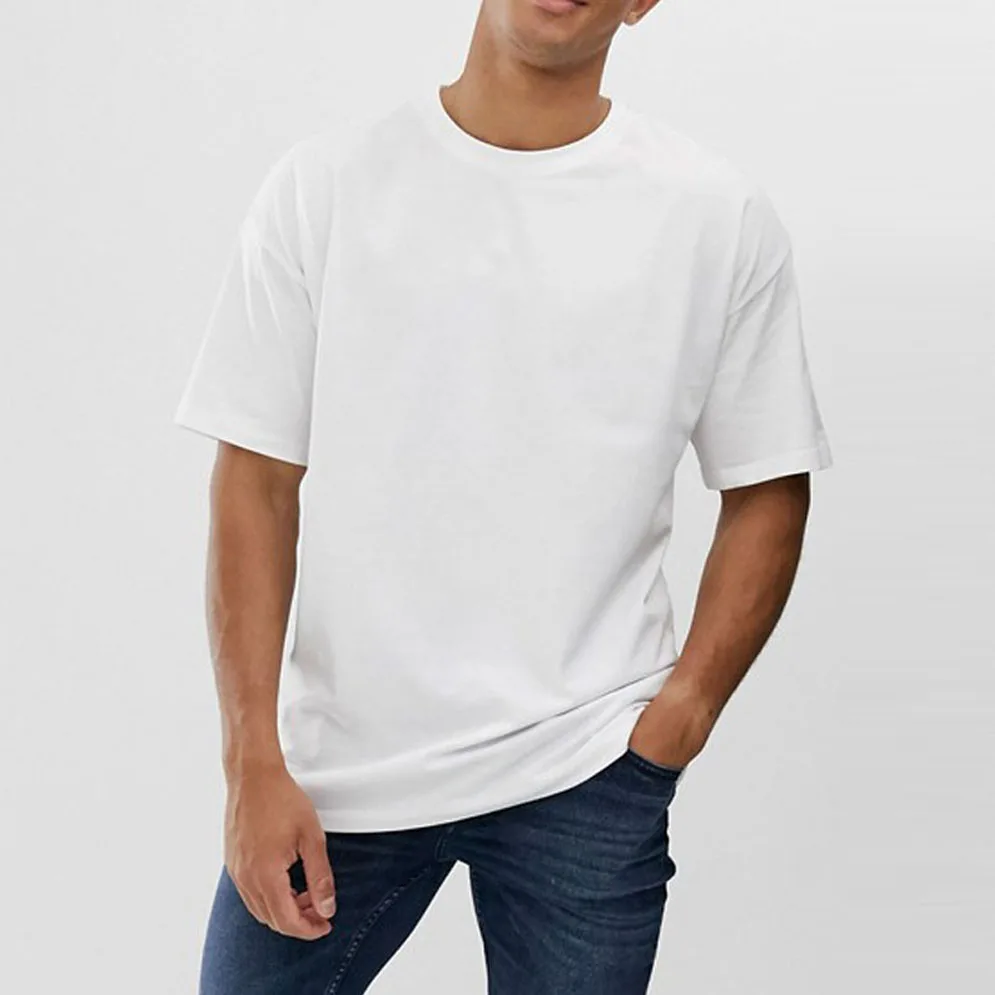 Fast Custom 280gsm 300gsm 320gsm Heavyweight 100% Cotton Oversized Fashion Drop Shoulder Men T Shirt