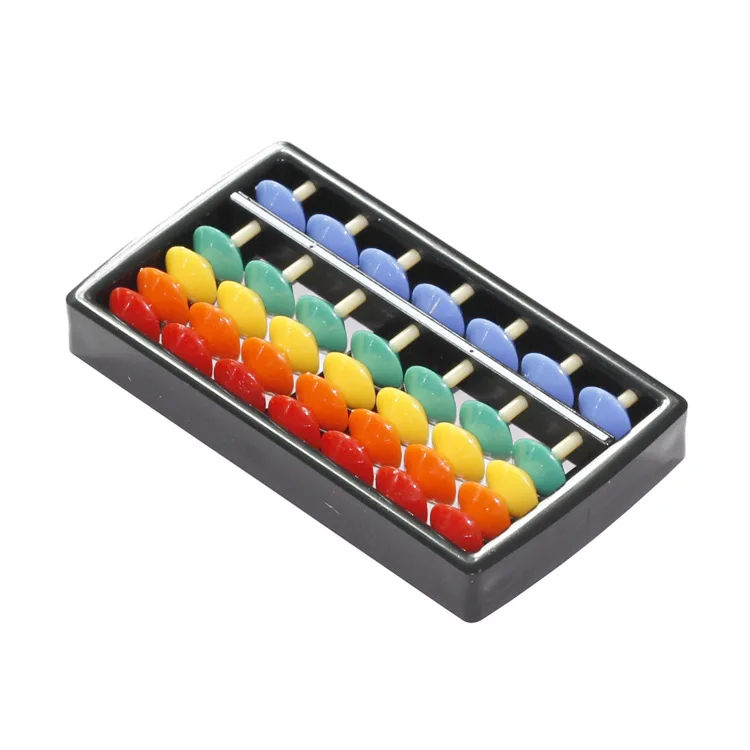 7 rods Student Abacus ABS Beads Colorful Plastic Soroban