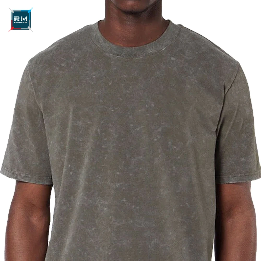 Mens Clothes Oversize T shirt Heavyweight Cotton Blank Acid Wash T-shirt Custom Vintage T Shirt Acid Wash T Shirt OEM Service.
