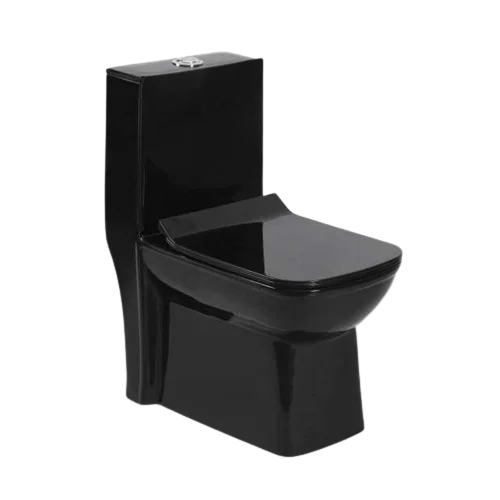 Bathroom Luxury Style Golden Line Round One Piece Commode Ceramic Gold And Black Toilet For 5 Star Hotel